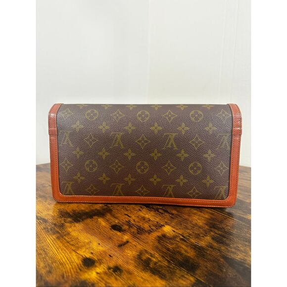 Louis‎ Vuitton Vintage Bag Pochette Dame Clutch Brown Monogram - Picture 2 of 16